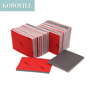 Groothandel 100Mm Vierkante Theekleurige Gevlokte Fluwelen Spons Droog Nat Water Schuurschijf Voor Het Schuren/Polijsten Van Vezelschijven - Product Image 6