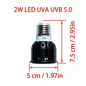 2W piccola lampada UVA <span class=keywords><strong>UVB</strong></span> LED rettile per tartaruga <span class=keywords><strong>UVB</strong></span> rettile 5.0 LED lampadina UV per rettili - Product Image 2
