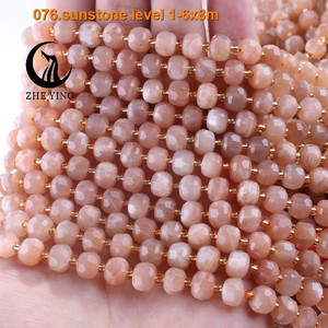 Zhe Ying 6*8mm perles <span class=keywords><strong>de</strong></span> pierre Rondelle à facettes perle <span class=keywords><strong>de</strong></span> pierre naturelle pierre précieuse perles <span class=keywords><strong>de</strong></span> pierre à facettes Rondelle en vrac pour la fabrication <span class=keywords><strong>de</strong></span> bijoux - Product Image 2