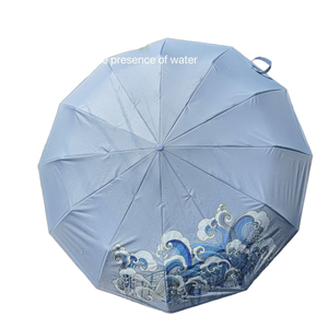 Customized Logo and Pattern Inside Color-Changing Special Printing Type Pongee Material Umbrella Perfect Travel Gift