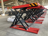 1.2/1.4/1.6m Élévateur Ciseaux Électrique Portable Hydraulique pour Garage Auto avec Position Intermédiaire, Certifié CE, Capacité de Levage 4000kg