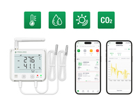 Monitor de Etileno y CO2 GSP100 con WiFi 4G, Registrador de Datos en Tiempo Real, Registrador de Temperatura y Humedad para Almacenamiento de Frutas y Cuartos de Maduración