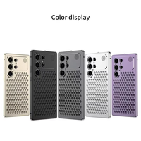 Étui de luxe magnétique sans fil en aluminium pour S25 Ultra avec dissipation thermique et parfum amovible