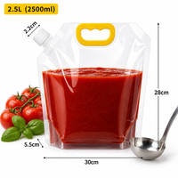 Échantillon Gratuit – Sachets à Bec Verseur à Large Ouverture en Plastique Stratifié Résistant à l'Humidité, Imprimés avec Logo, pour Sauces et Thés