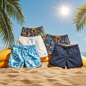 Shorts <span class=keywords><strong>de</strong></span> Playa <span class=keywords><strong>de</strong></span> Secado Rápido <span class=keywords><strong>de</strong></span> Poliéster Reciclado, Shorts <span class=keywords><strong>de</strong></span> Baño, Shorts <span class=keywords><strong>de</strong></span> Viaje para Vacaciones, Shorts <span class=keywords><strong>de</strong></span> Playa con Forro <span class=keywords><strong>de</strong></span> <span class=keywords><strong>Malla</strong></span> Transpirable en Color <span class=keywords><strong>de</strong></span> Contraste - Product Image 3