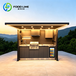 Conjunto Completo de Cocina Exterior con Parrilla de Gas Natural, Barra y Refrigerador para Patio o Cocina al Aire Libre - Product Image 1