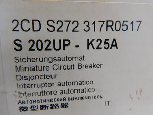 2CDS272317R0517 S202UP-K25A 277V 25A S200UP ซีรีส์ มินิเจอร์ ซีร์กิต เบรกเกอร์ PLC - Product Image 3