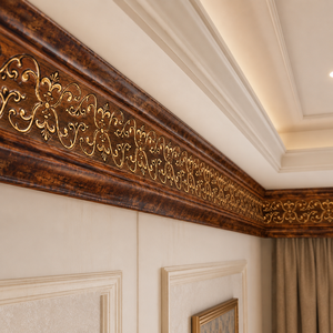 Moulures décoratives <span class=keywords><strong>de</strong></span> <span class=keywords><strong>plafond</strong></span> <span class=keywords><strong>en</strong></span> <span class=keywords><strong>polystyrène</strong></span> PS <span class=keywords><strong>de</strong></span> style europé<span class=keywords><strong>en</strong></span> <span class=keywords><strong>de</strong></span> luxe Banruo, moulures <span class=keywords><strong>de</strong></span> corniche imperméables pour la décoration intérieure - Product Image 2