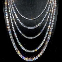 S925 Moissanite 2mm 3mm 4mm 5mm 6.5mm Large Diamant Tennis Bracelet Vvs Moissanite Tennis Chaîne Prix Usine