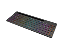 Nouveau clavier compact à 99 touches, rétroéclairage RVB de 9,8 pouces, en plastique, à mécanisme ciseaux, rechargeable USB Type C, double mode 2,4G BT pour ordinateurs de bureau et portables