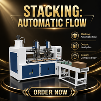 Machine de fabrication de boîtes en carton ondulé haute vitesse avec empileur vibrant, équipement automatique de formage de carton pour emballages robustes