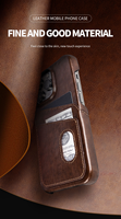 Étui en cuir véritable pour iPhone 15 Pro max avec fente pour carte étui pour iPhone étui en cuir pour téléphone