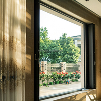 Fenêtres à battants en aluminium pour maisons, profilés fins en alliage d'aluminium, double vitrage, fenêtre de ventilation, certifiées Energy Star, verre trempé