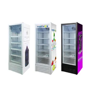 Meisda 235L refrigeration equipment 4 shelves commercial energy drink display fridge for supermarket