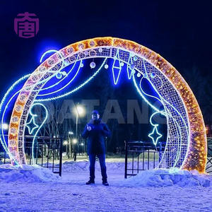 Arco de luz LED IP65 personalizado para bodas navideñas en interiores e iluminación de jardines exteriores - Product Image 3