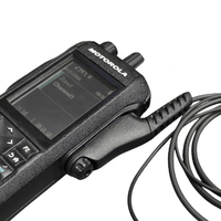 Casque d'écoute Motorola R7 pour talkie-walkie, avec crochet d'oreille en PVC, étanche IPX-6, cordon de 100 cm, noir, moulage et ajustement personnalisés, sans réduction de bruit, R7A/ION/APX