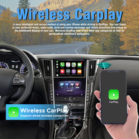 Interface multimédia radio, lecteur de navigation, CarPlay sans fil pour Apple, compatible avec Infiniti Q50 QX50 Q60 Q50L 2015-2019, Android Auto