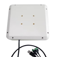 8dBi Long Range UHF RFID Card Reader 865-868/902-928MHz ABS Material for Parking Barrier Access Control System