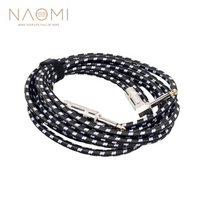 NAOMI Gitar Kabel <span class=keywords><strong>Jack</strong></span> 3M Listrik TS Sudut Kanan Lurus untuk Gitar Listrik Bass Instrumen Gitar - Product Image 2