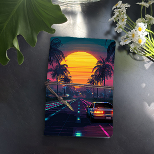 แผ่นจดบันทึก A6เหมาะสำหรับบันทึกการรับเข้าของผู้เยี่ยมชมสำนักงานข้อความทางโทรศัพท์และการนัดหมายกับต้นปาล์มรถยนต์พระอาทิตย์ตกถนน P - Product Image 1