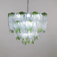 Lustre moderne en verre vert dégradé JYLIGHTING, luminaire suspendu en verre soufflé à la main pour salon salle à manger