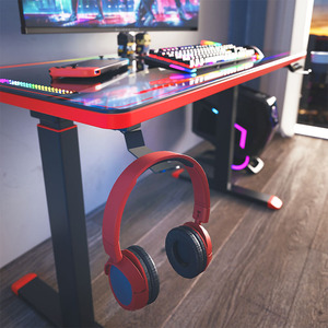 <span class=keywords><strong>Bureau</strong></span> de jeu <span class=keywords><strong>debout</strong></span> Hollin en forme de L Riser double moteur réglable en hauteur - Product Image 4