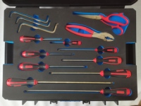 Ensemble d'outils anti-explosion et anti-étincelles en chêne, aluminium et bronze, 36 pièces, clé, pince, marteau, qualité industrielle, mallette rigide, CE, OEM