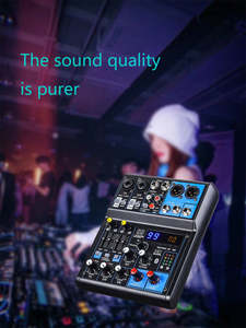 Mélangeur Audio professionnel EIF-AM4 à 4 canaux avec 99 effets DSP intégrés pour enregistrement en direct - Product Image 4