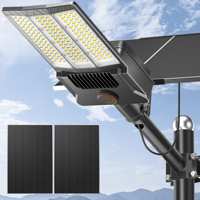 Lampadaire solaire double panneau LED pliable pour extérieur, conception personnalisée marque privée, modèle exclusif, lancement de nouveau produit, qualité supérieure