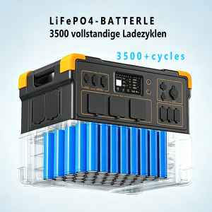 Station d'alimentation portable, batterie LiFePO4, 51,2 V, haute capacité, rechargeable, pour le camping en plein air, la maison, la sauvegarde d'urgence - Product Image 2