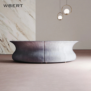 WBERT Ensemble de canapés en tissu demi-cercle de qualité hôtelière moderne et luxueux personnalisé Design italien postmoderne pour salon, hall et appartement - Product Image 5