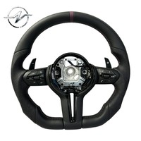 Volant sport perforé en fibre de carbone DIY 3/4 rayons, couleurs de surpiqûres personnalisables, taille de poignée 45 mm pour 1/3/5