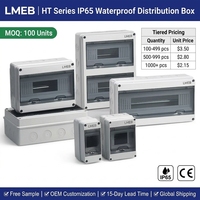 Boîtier d'éclairage étanche Liangkai HT, 2-18 circuits, 8 prises, 50A, 230V/380V, extérieur, matériau ABS robuste, AC