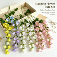 Fleurs artificielles suspendues en soie, fausses campanules, pour la décoration murale de mariages, fêtes et maisons