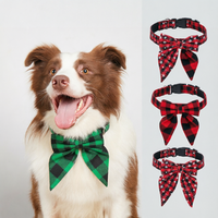 Collar Navideño para Perro con Lazo, Collares Rojos para Mascotas con Hebilla Resistente, Collar Festivo para Perros Pequeños, Medianos y Grandes