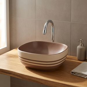 Lavabo de table en céramique de style américain Lavabo classique Lavabo en porcelaine Articles sanitaires décoratifs - Product Image 3