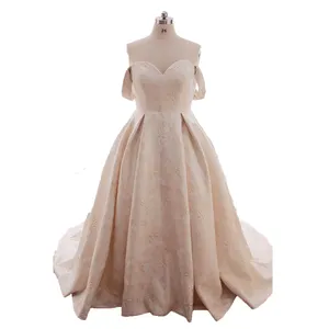 Feishiluo Luxury Printed Lace Flower Wedding Ballgown Detachable Off-Shoulder Bridal Dresses 2024 Wedding Dress