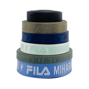 Multi Color Tasma Single Ou Double Sided Printing Design de Impressão Personalizado Heavy Duty Nylon Tape Para Bagagem Jacquard Webbing