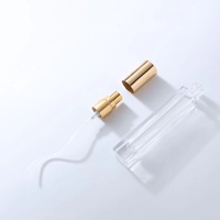 Precio de Fábrica al por Mayor, Botella de Vidrio Brillante de 5ml, 8ml, 10ml, 15ml con Pulverizador de Perfume, Pulverizador de Perfume Negro con Tapa Dorada