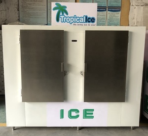 2 portes en verre Intérieur extérieur Sacs bac de stockage de glace congélateur/<span class=keywords><strong>Distributeur</strong></span> De Glace - Product Image 3