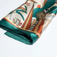 Silk Scarf Scarf For Women Custom Brand Design Digital Printing Silk Scarf 16MM 100% Silk Designed For Women