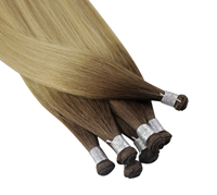 Extensions de cheveux humains doublement étirés, lisses et soyeux, trame de cheveux volumineuse, cheveux humains Remy russes, extensions de cheveux slaves pour femmes