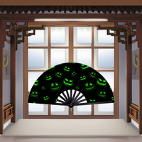 Balançoire à une main en bambou Kung Fu ventilateur imprimé Design musique-Style ange peinture panier pour les fêtes fête décoration Souvenir artisanat