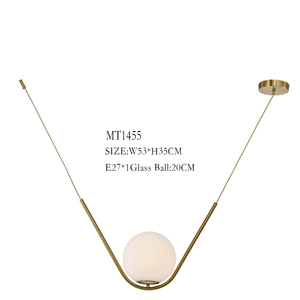 Plafonnier suspendu <span class=keywords><strong>en</strong></span> forme de <span class=keywords><strong>boule</strong></span> de <span class=keywords><strong>verre</strong></span> au design minimaliste Post-moderne, luminaire décoratif d'intérieur, idéal pour un Restaurant - Product Image 2
