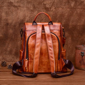 AndoBag <b>Backpacks</b> for Women Man Unisex Genuine Cow <b>Leather</b> Shoulder Bag Fashion <b>Large</b> Capacity Travel <b>Backpack</b> 3002 - Product Image 2