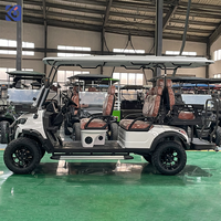 Voiturette de golf électrique personnalisée CAMP Club Car 6 places 72V, surélevée, utilitaire, au lithium