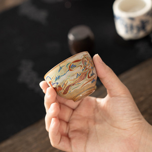 Tasse à thé Dunhuang <span class=keywords><strong>Kweichow</strong></span> Moutai, tasse individuelle rétro, tasse de maître, pour la consommation de thé, usage domestique, petit bol à thé Kung Fu - Product Image 1