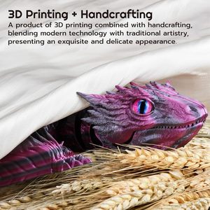 Wyvern à Plumes Articulé Imprimé en 3D, <span class=keywords><strong>Dragon</strong></span> Fidget, Animaux de Maternité CN - Product Image 4