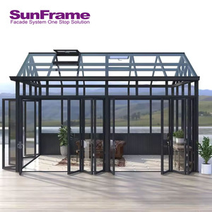Moderno Four Seasons Solarium Cerrado <span class=keywords><strong>Porche</strong></span> Conservatorio Marco de aleación de aluminio Vidrio transparente para jardín Aluminio Sunroom Outdoor - Product Image 1