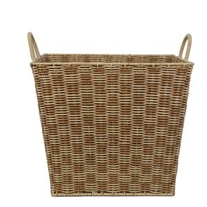 Custom-made faux rattan minimalist <b>square</b> woven storage <b>basket</b> for kitchens, household rattan tabletop snack and sundry <b>baskets</b>. - Product Image 3